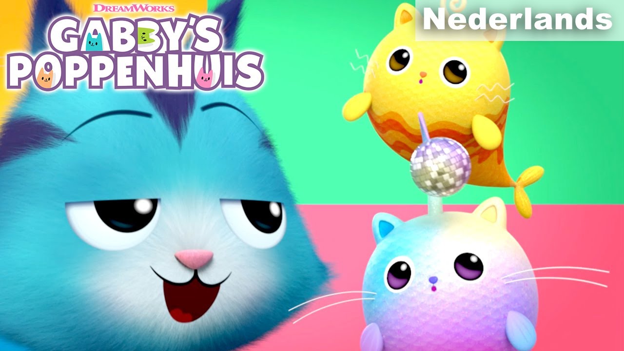 Nieuwe vrienden maken met de knabbelende kattenvisjes! 🐠 | GABBY'S POPPENHUIS | Netflix