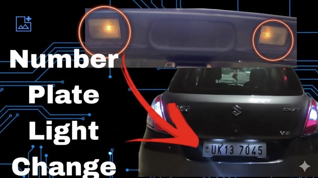 Number Plate Light Upgrade | Maruti Suzuki Swift 2015 Halogen to LED | Modification Under ₹100 only.