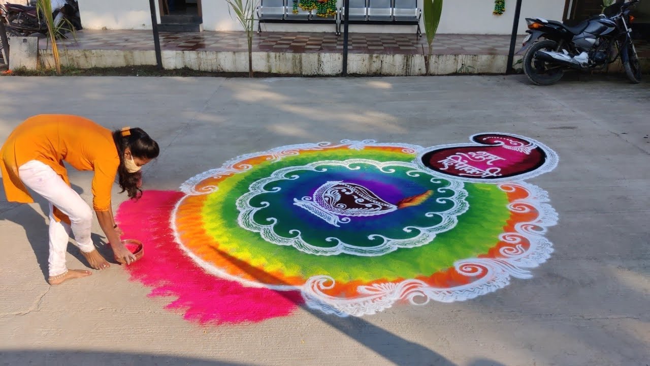 Beautiful New Diwali Rangoli Design For Diwali | इस दिवाली पर बनाये/Beautiful Rangoli Design