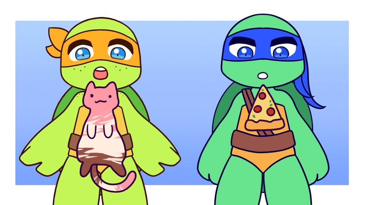 Hungry!  Анимационный мем | TMNT2012 Лео & Микки🧡💙