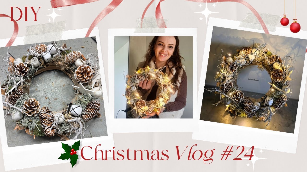 Lang houdbare winterkrans ⭐️ | Cursus Bloemschikken #417 | Vlogmass #24 | Carlein Tukkers