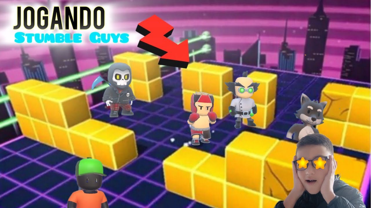 Jogando stumble guys