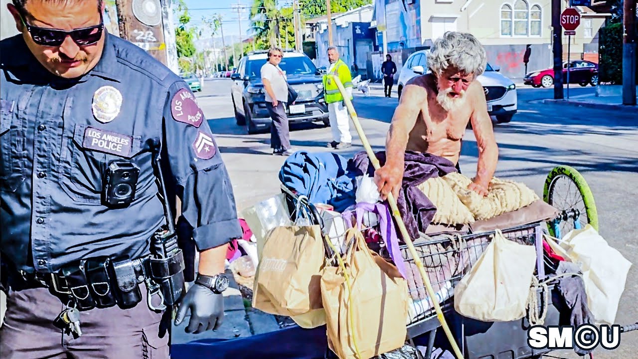 𝗖𝗔𝗥𝗧 𝗦𝗘𝗜𝗭𝗘𝗗: LAPD Officers Intervene During Venice Cleanup