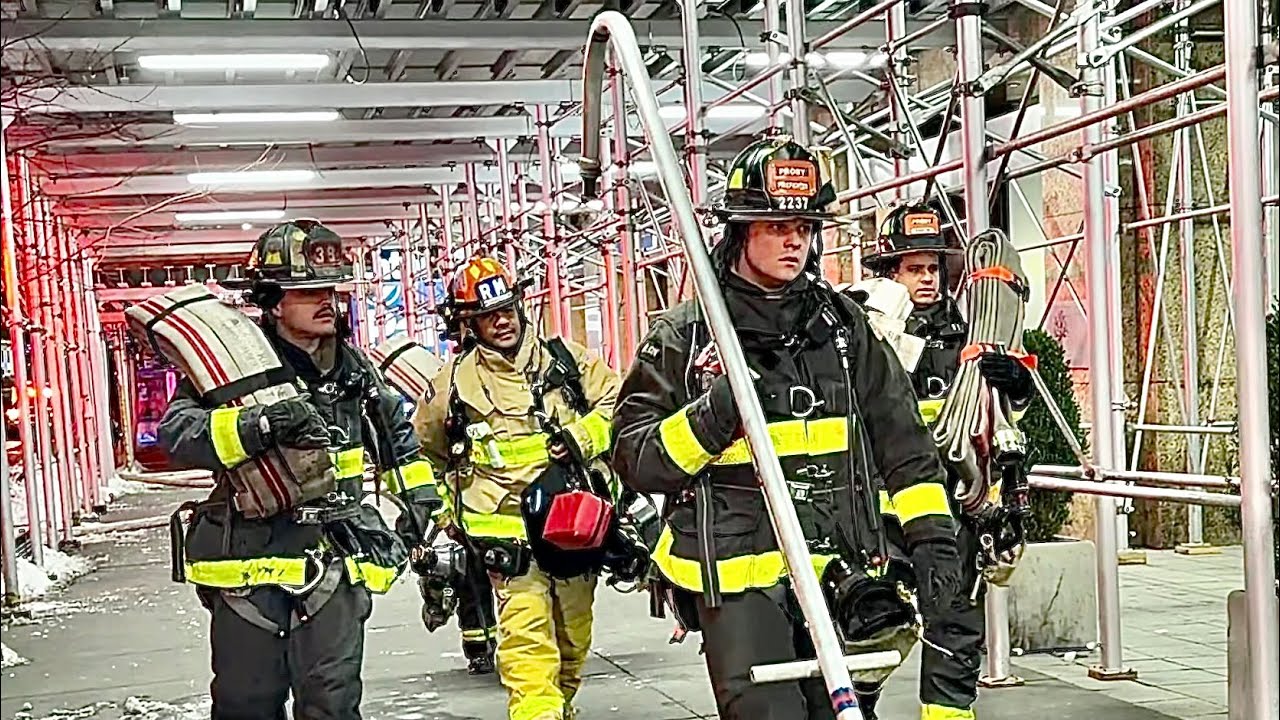 FDNY BOX 0915 ~ FDNY OPERATING FOR A 10-77 HIGH RISE FIRE ON WEST 57TH STREET IN MIDTOWN, MANHATTAN.