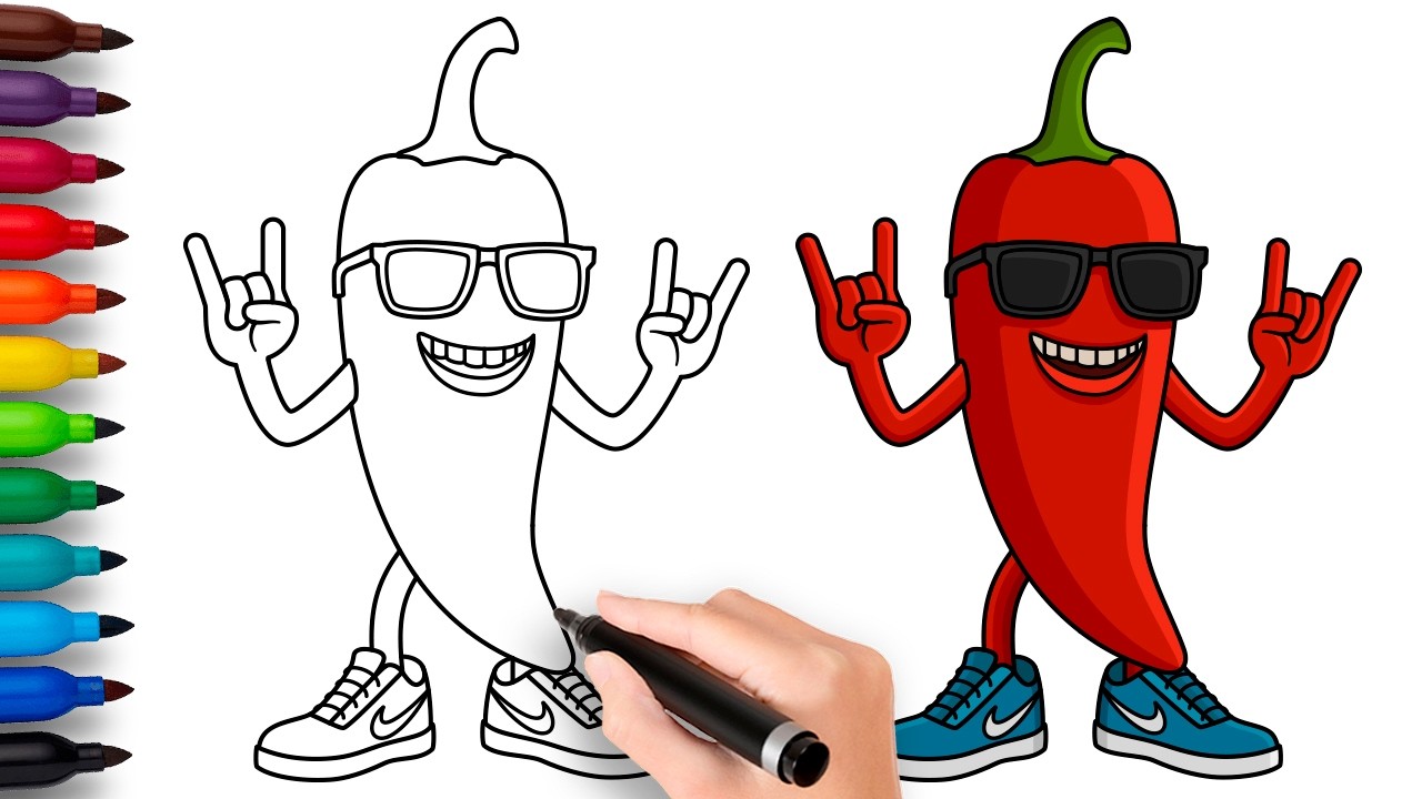 HOW TO DRAW CHILIN CHILI | Italian Brainrot Animals - Easy Step by Step Drawing