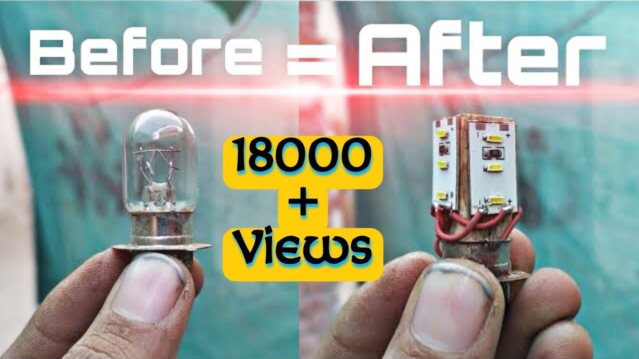 Make your bike headlight bulb into a led bulb (professional led) by AD's thoughts