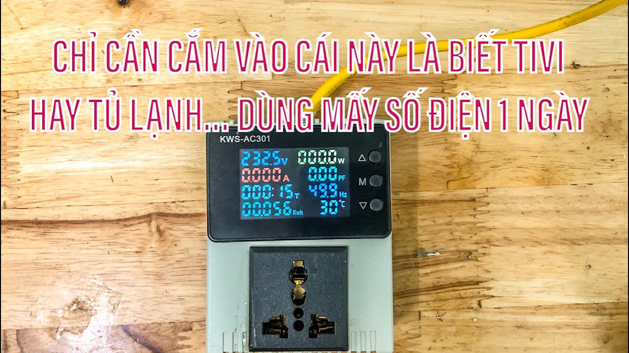 Ổ cắm gắn công tơ điện tử 8 thông số