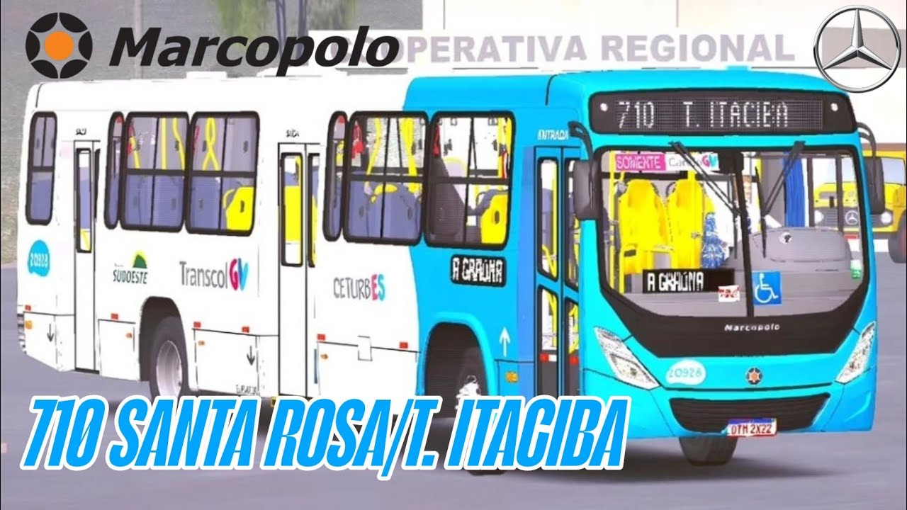 VIAGEM NA LINHA 710 SANTA ROSA/T. ITACIBA | MARCOPOLO TORINO 2014 1721 PADRÃO TRANSCOL