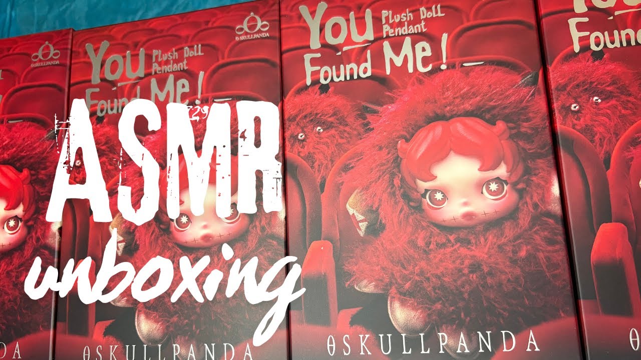 ASMR unboxing Skullpanda You Found Me blind boxes | tapping, whispering, crinkles