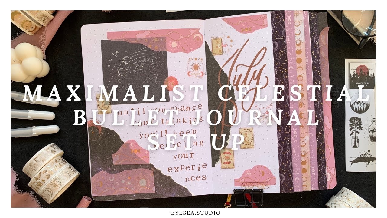 💫 Bullet Journal Set Up ✨ Maximalist Celestial Theme