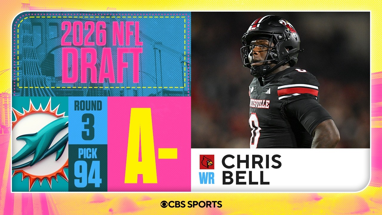 Dolphins select Chris Bell in Third Round, No. 94 overall | 2026 NFL Draft Grades & Reaction