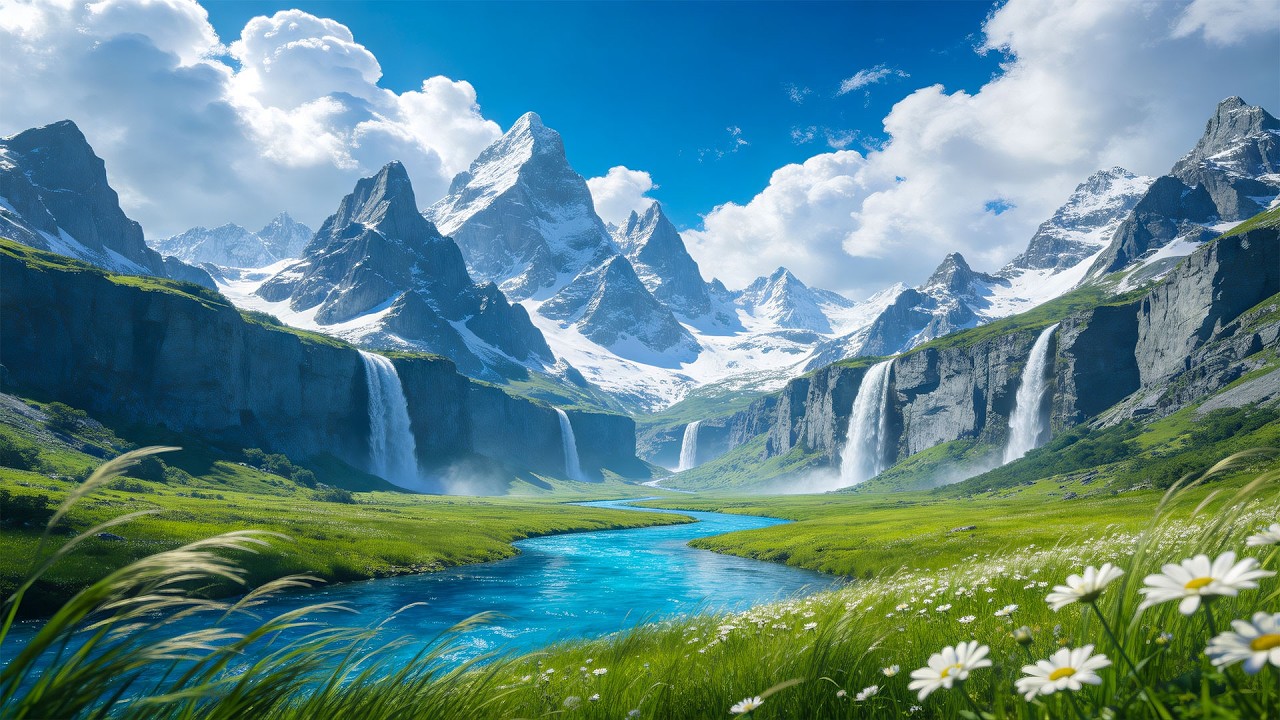 The Valley of Falling Waters | Peaceful Fantasy Music & Nature Ambience