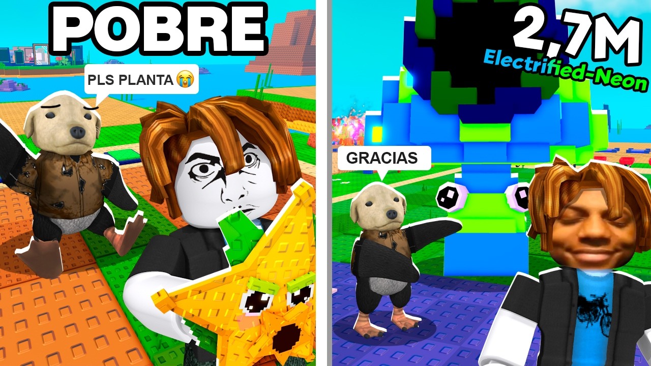 FINJO SER POBRE PERO SI ME AYUDAS TE REGALO PLANTAS ROTAS En Plantas vs Brainrots