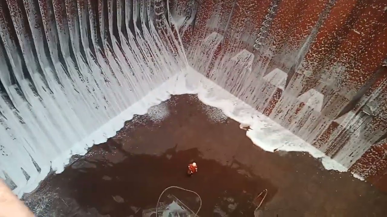 Bulk Carrier cargo hold cleaning.