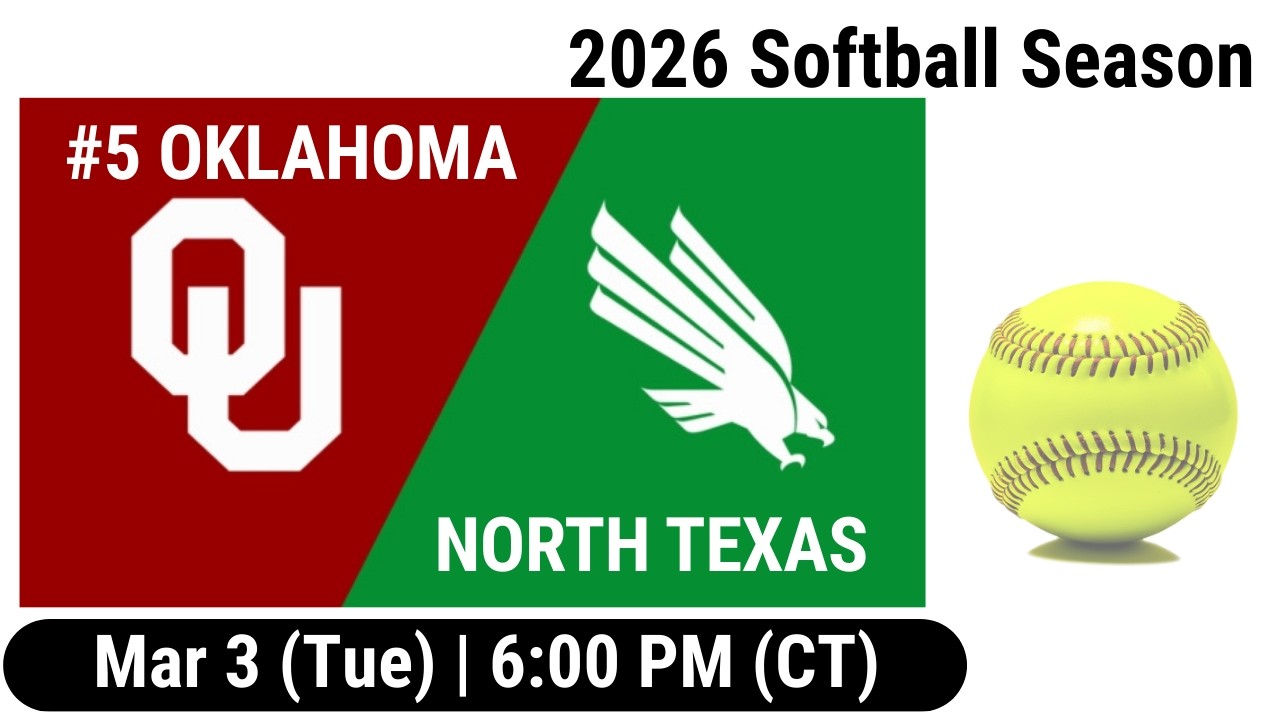 2026 Mar 3 SB #5 Oklahoma OU Sooners vs North Texas Mean Green FULL GAME Softball 20260303