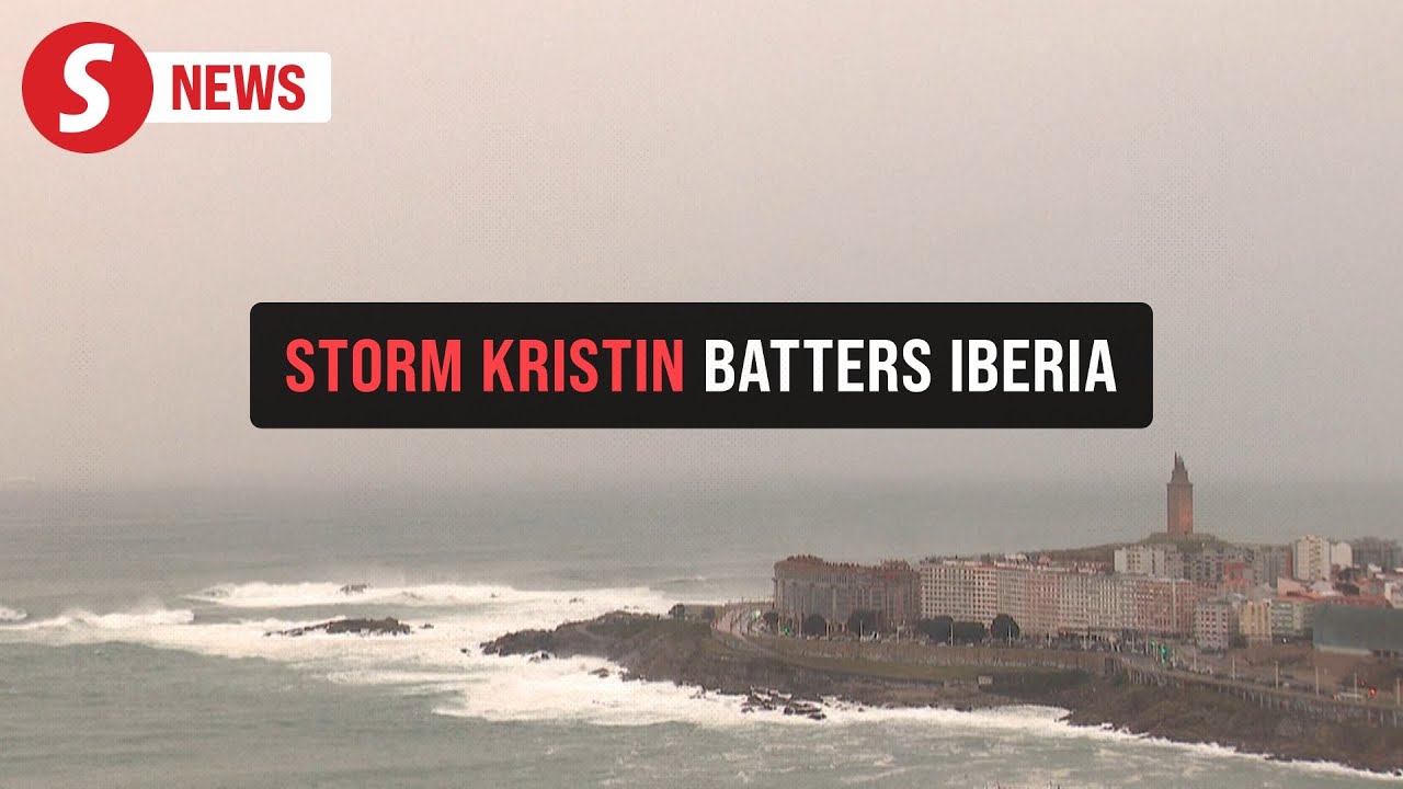 Storm Kristin sweeps Iberia, prompting red alerts and sea search
