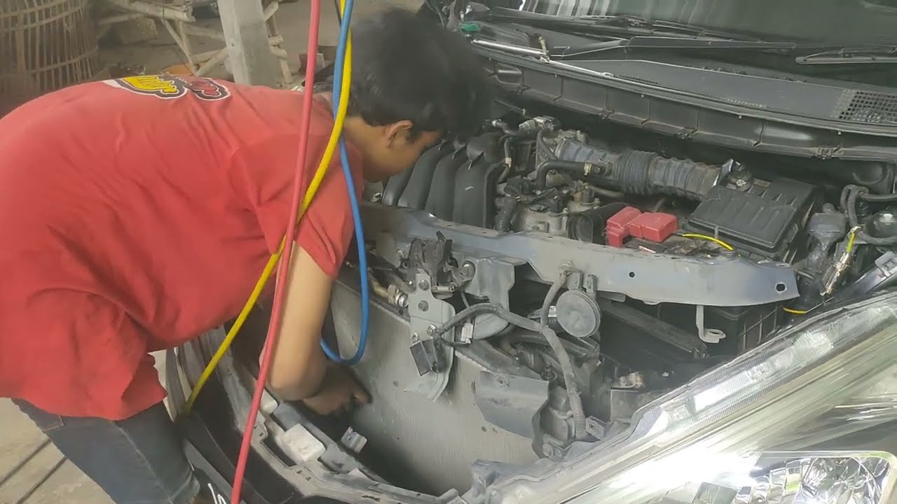 tutorial lepas dan pasang kompresor grand livina (tanpa dlosoran)#otomotif ,#bengkelmburiomah