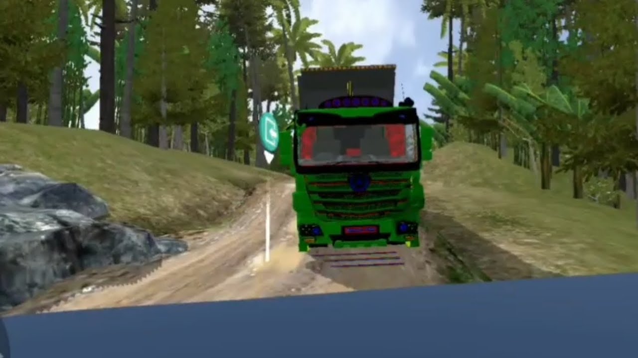 12 wheel truck driving in off road