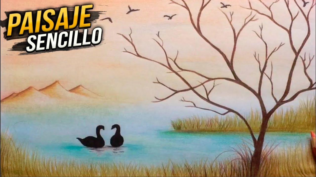PAISAJE SENCILLO CON LAPICES DE COLORES [Osvaldo Latino]