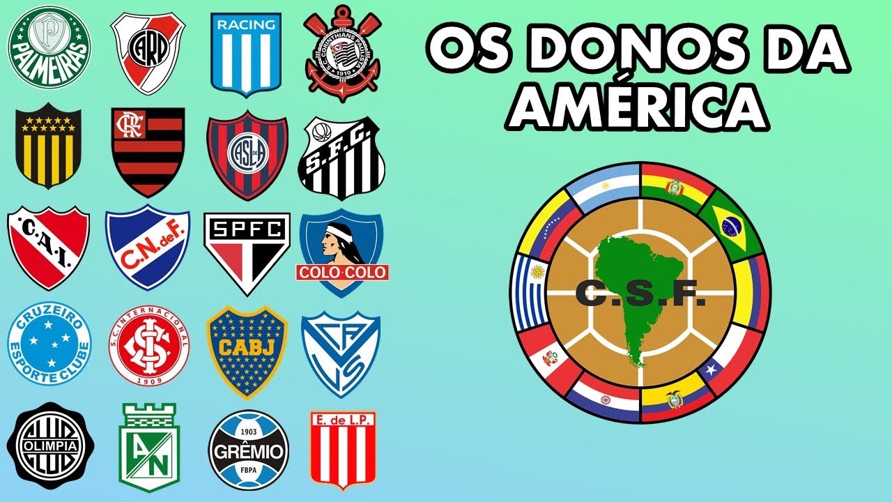 Lista atualizada! Confira os 20 maiores clubes da América do Sul!