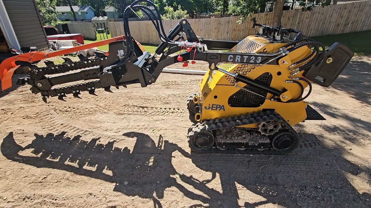 Overview CRT23 Mini Skid Trencher Attachment