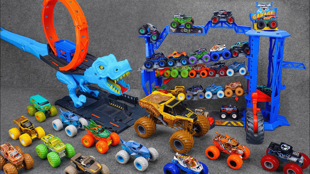 Monster Jam Collection Unboxing Review | Monster Jam Crazy Monster Trucks Race