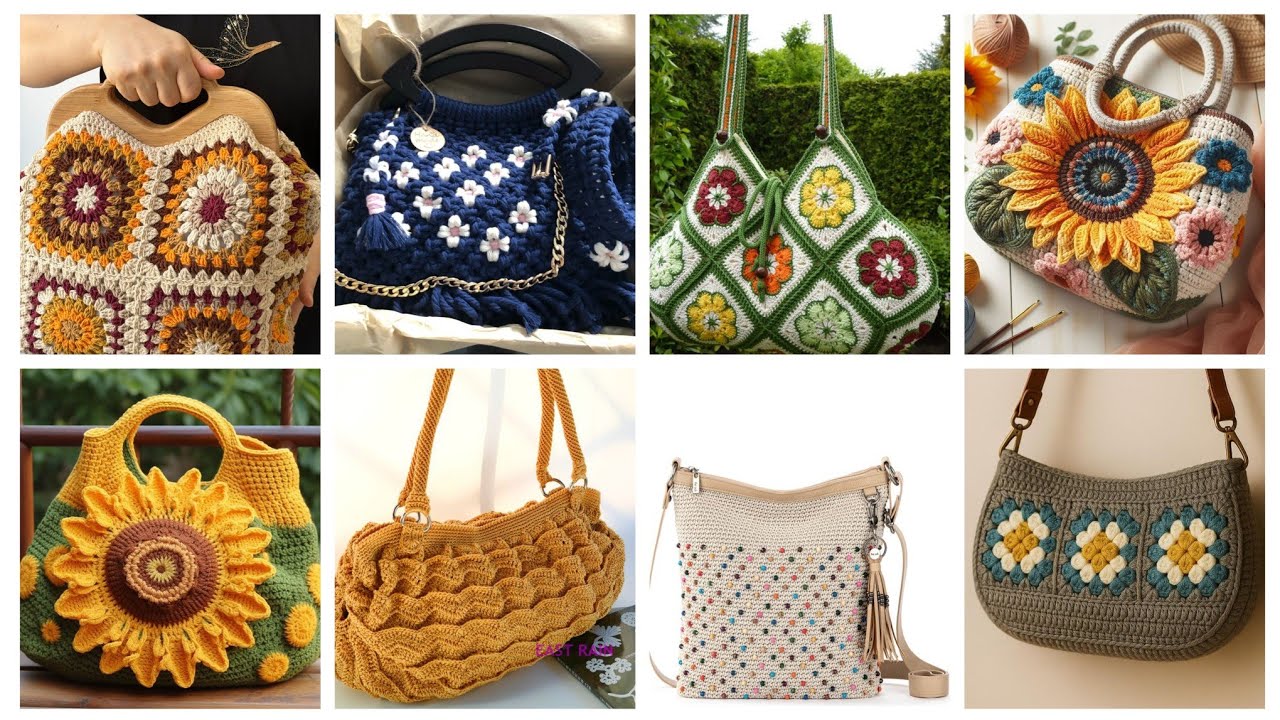 200+Attractive shoulder hand bags designs for ladies/crochet new stylish designs of purse
