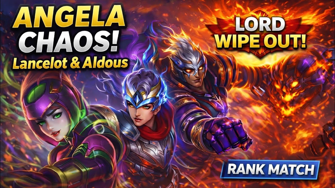 ANGELA CHAOS! Combo Lancelot & Aldous + Lord Wipe Out | MLBB Rank