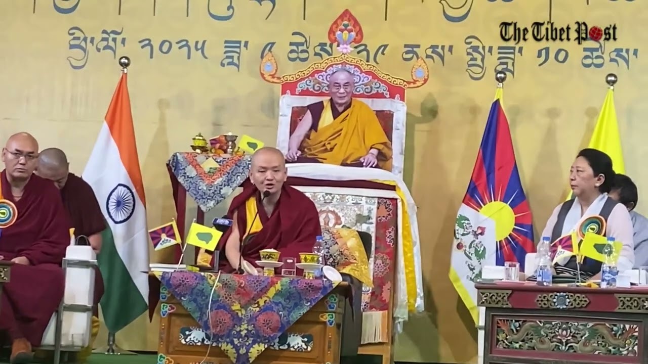 Kundeling Tatsak Rinpoche at 19th General Body Meeting of Tibetan Youth Congress, on Sept 29,2025.