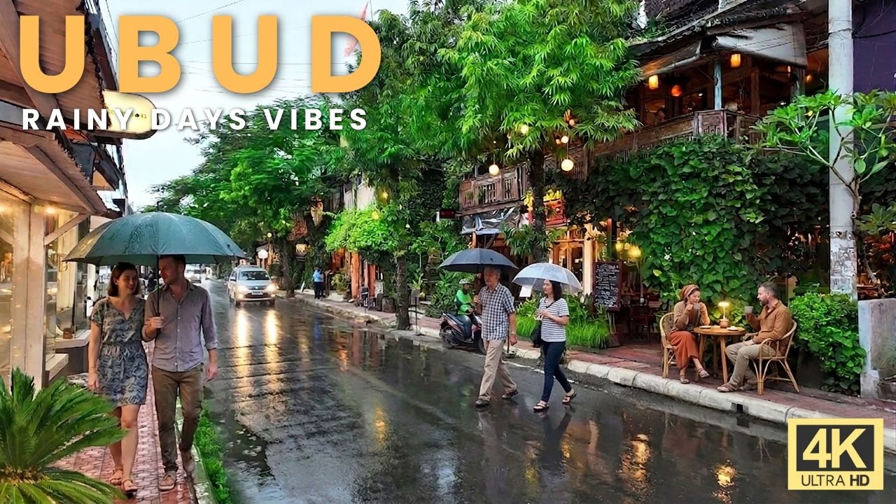 Cloudy Morning in Ubud 🌿 Calm Bali Walk [4K HDR]
