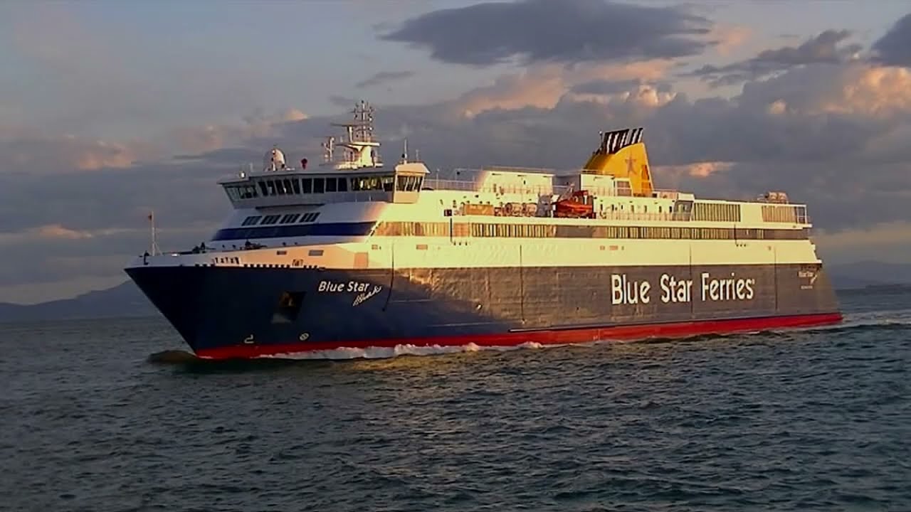 Blue Star Ithaki ferry arriving at Piraeus in 2012