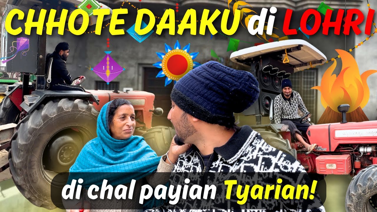 Chhote daaku di lohri di chal payian tyarian 🥰 || Kitta sara din kam ||
