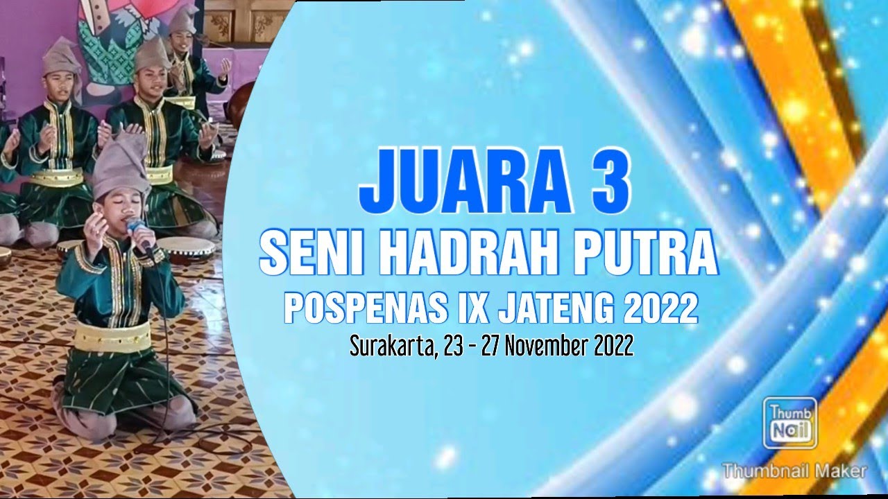 Juara 3 Seni Hadrah Putra | Sulawesi Selatan | POSPENAS IX JATENG 2022