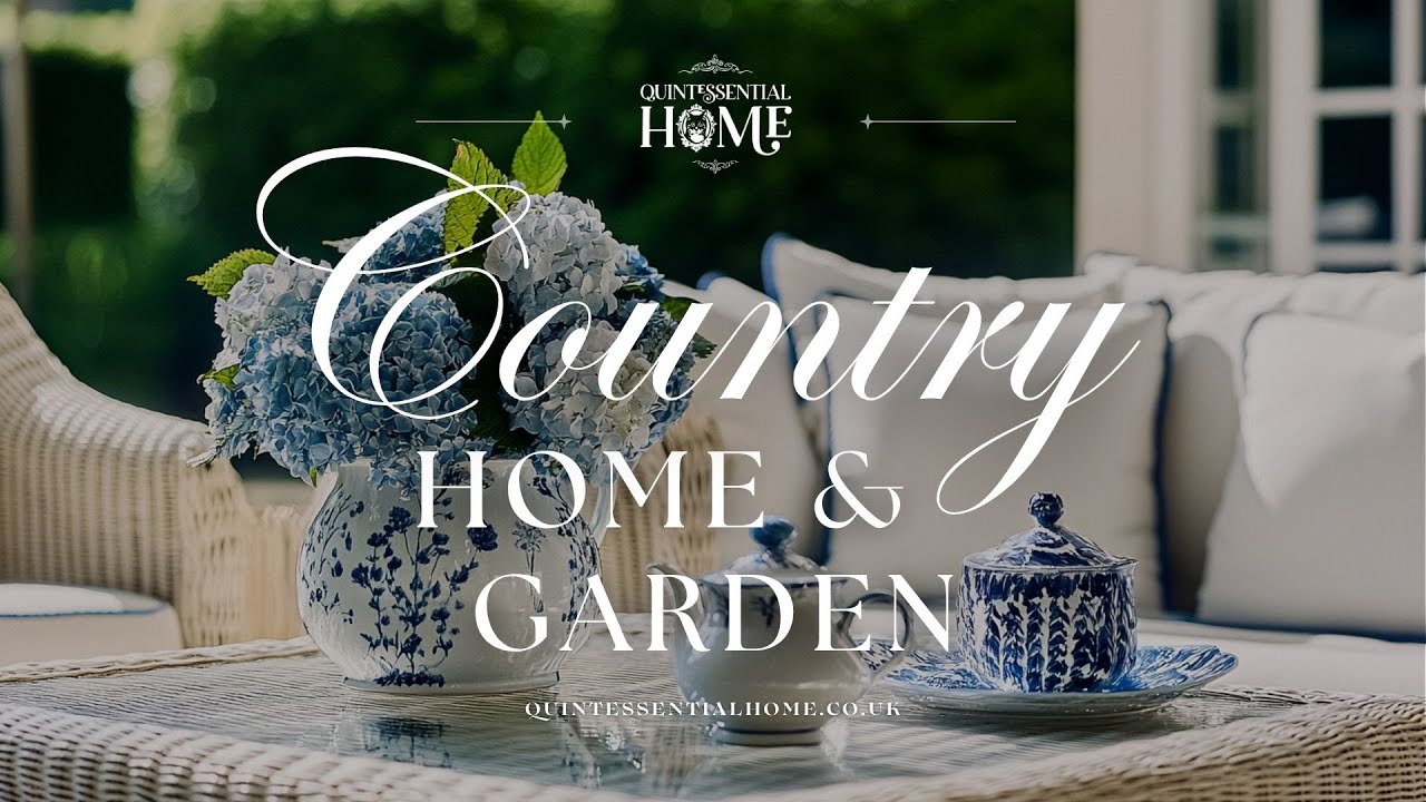 Country Home & Garden Ideas & Inspiration • Gentle Piano Music TV Background • Quintessential Home