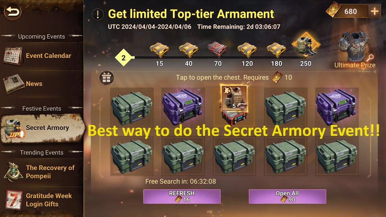 Best way to do the Secret Armory Event| Doomsday: Last Survivors