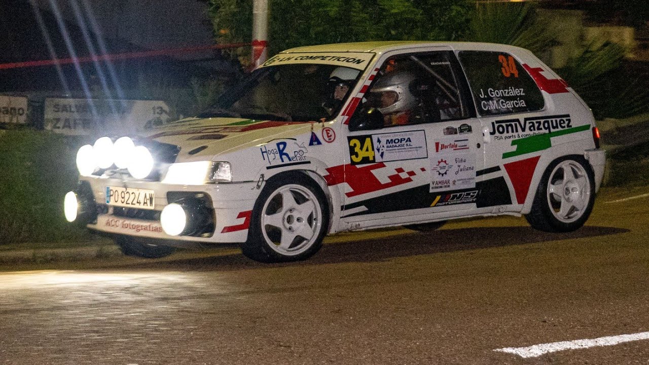 on board tc6 rallysprint salvaleón 2022 Mendex-C.M.Garcia Peugeot 106
