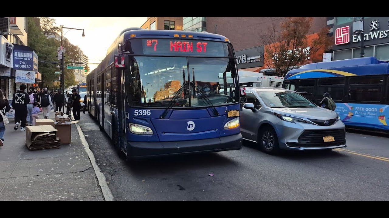 MTA: T321 7 train shuttle bus action (part 1)