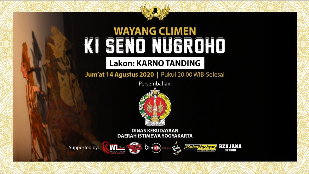 #LiveStreaming Wayang Climen Ki Seno Nugroho - KARNO TANDING
