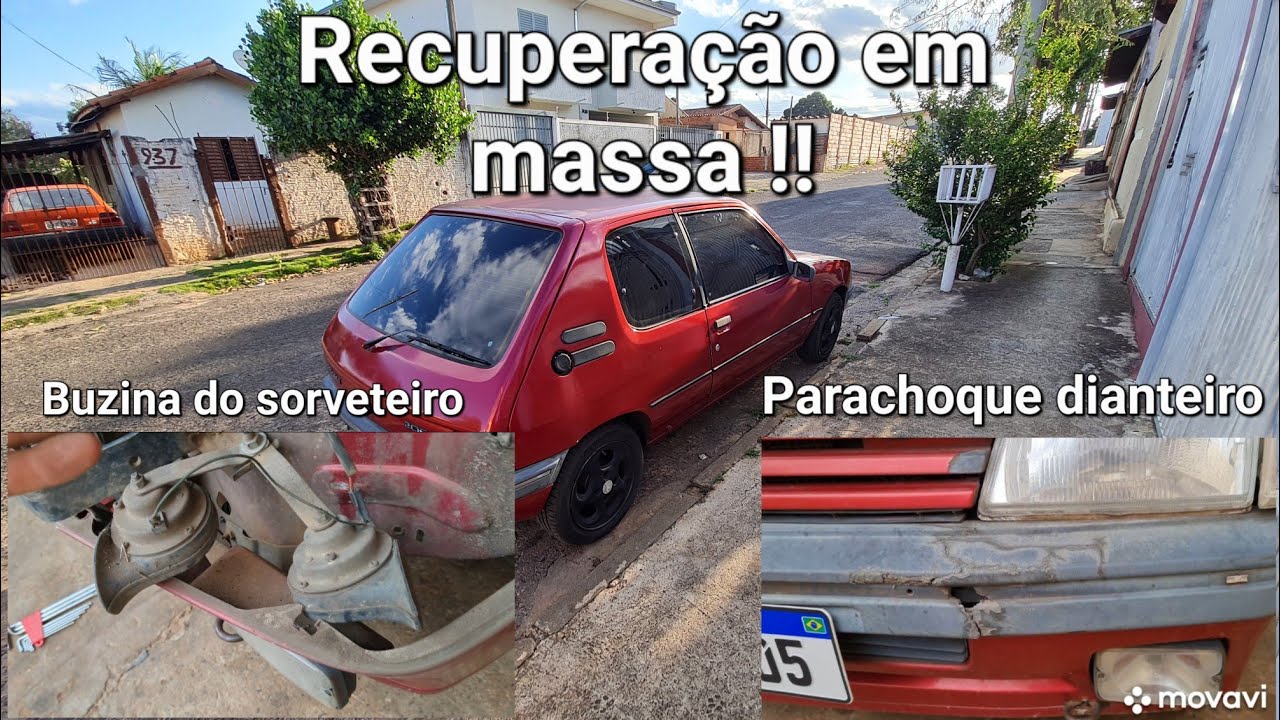 Peugeot 205 1.4 XSI:reparando parachoque e a buzina !!
