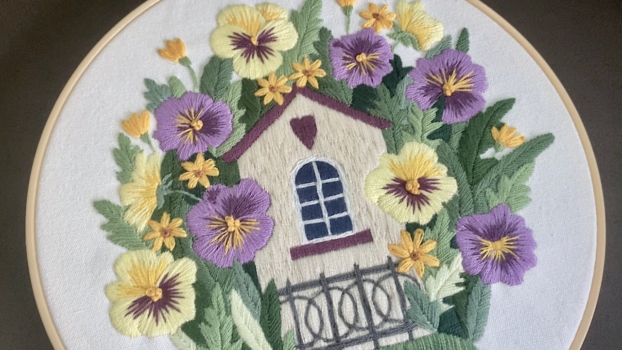 Hand Embroidery Tutorial- Fairy Garden House 🏡