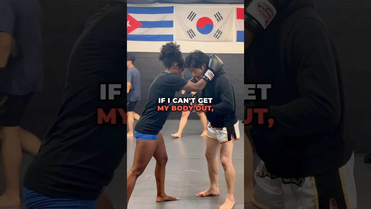 Beginners breakdown on one option for clinch defense. #beginners #coach #muaythai #clinch