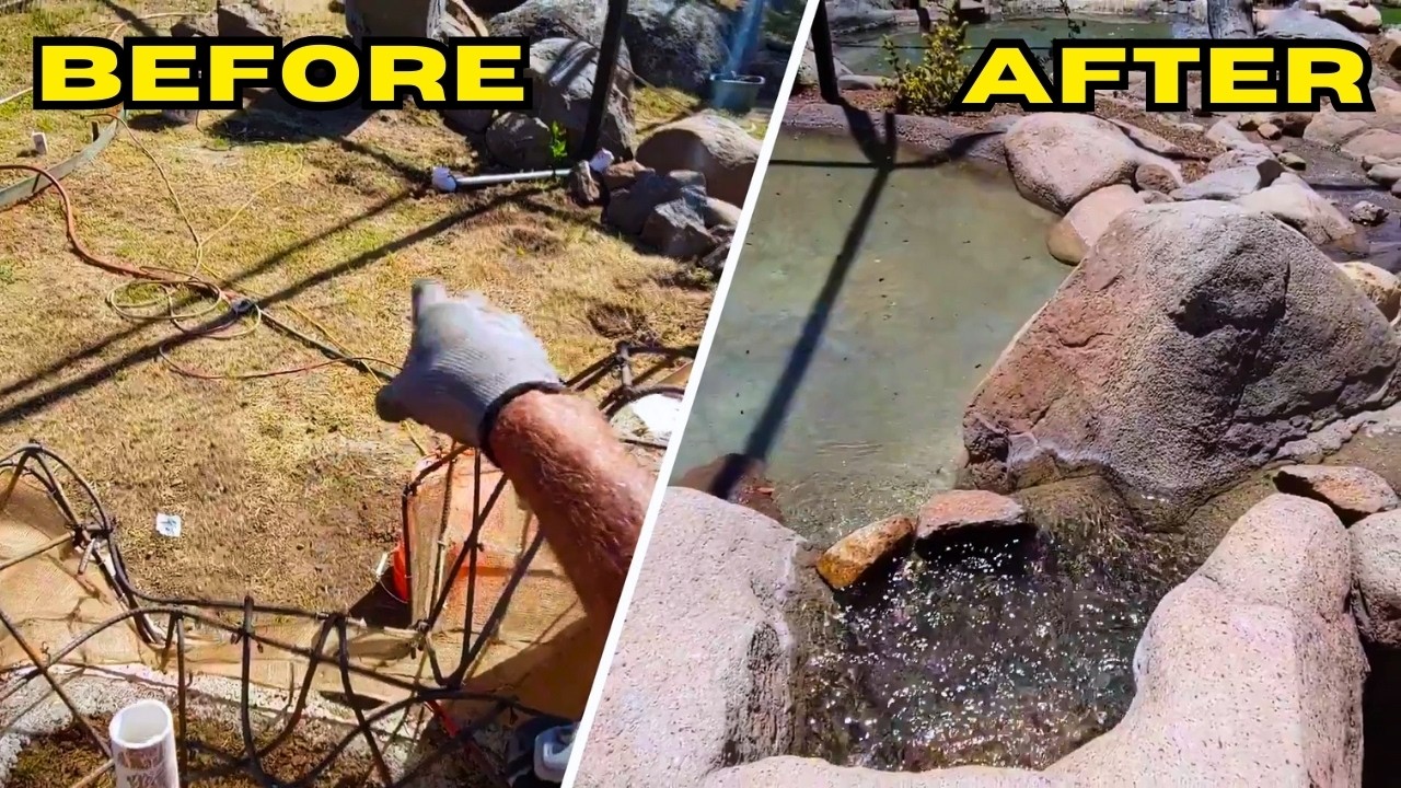Fake Rock Pond Build | Before & After | Big Cat Enclosure