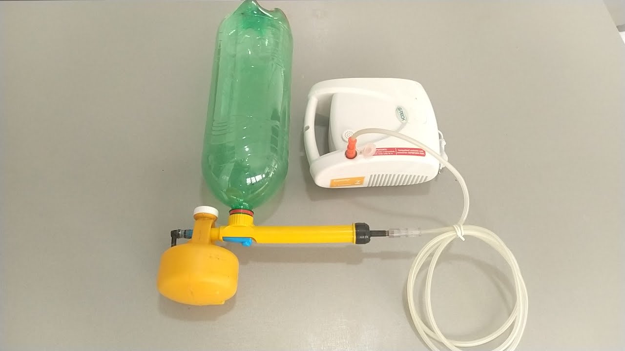 GENIAL, PISTOLA DE PINTURA PRESSURIZADA COM APARELHO DE NEBULIZADOR E GARRAFA PET - BAIXO CUSTO !!!