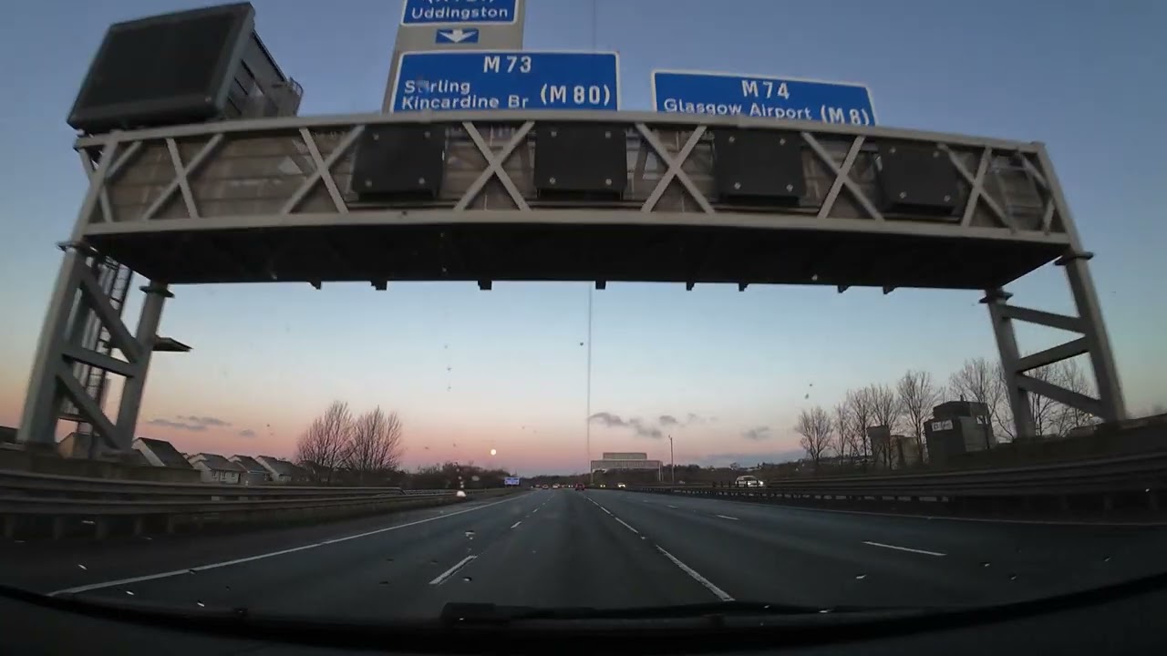 Sunrise drive Hamilton to Baillieston, Glasgow drive.  Enjoy