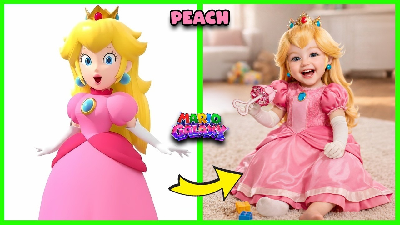 🍄 THE SUPER MARIO GALAXY Movie Character as Babies ~ Guess The Voice: Mario, Yoshi, Peach, Bowser