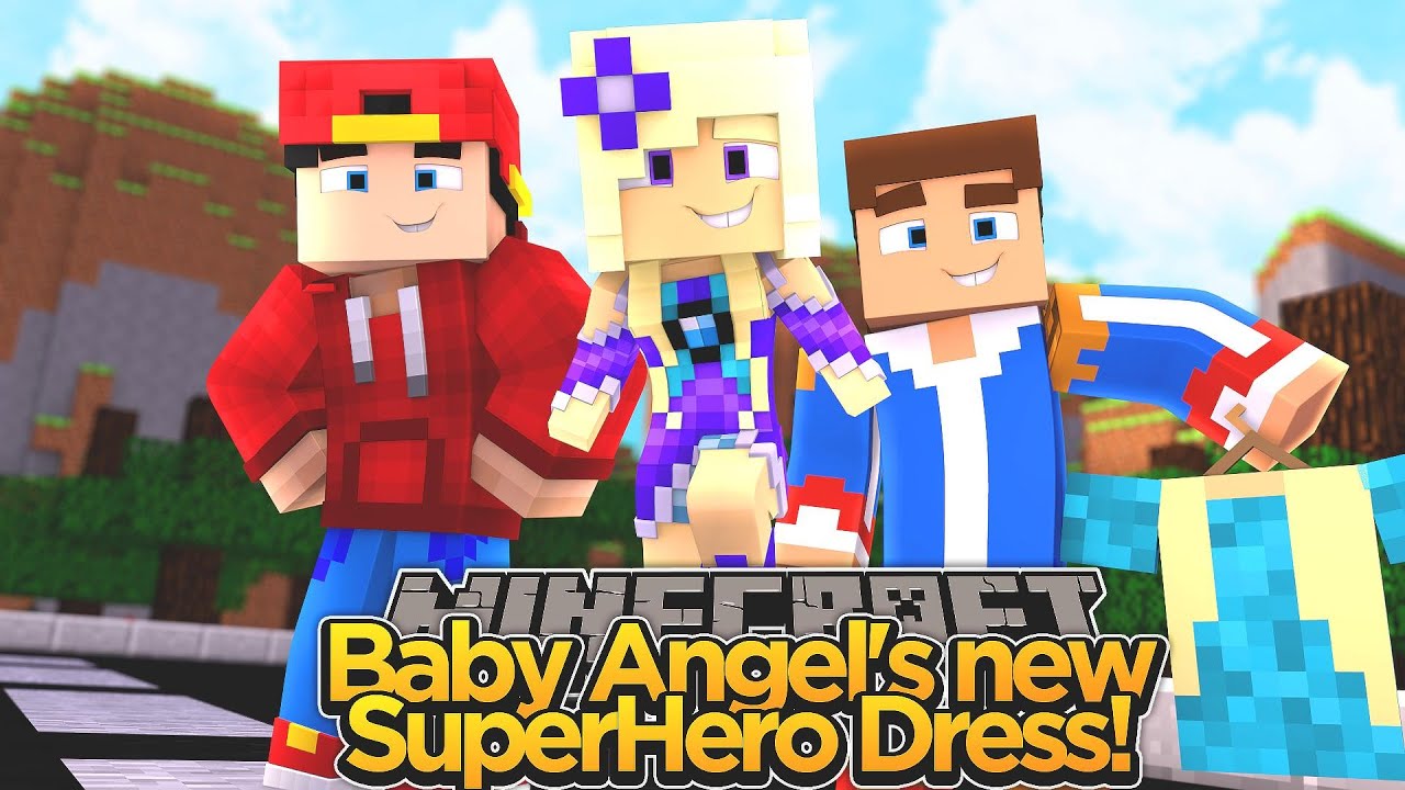 Minecraft Adventure - BABY ANGELS NEW SUPERHERO DRESS!!!