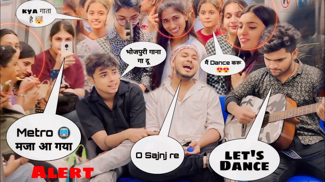 Alert 🚨 Metro 🚇 singing reaction video Crazy People Dance in metro girl Crying By @team_jhopdi_k