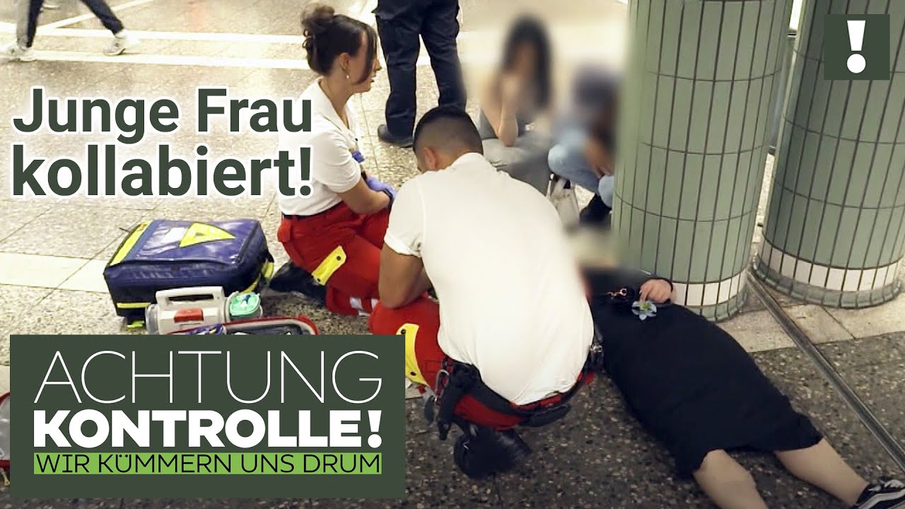 In der Bahn-Station KOLLABIERT? Junge Frau ist nicht ansprechbar! | Achtung Kontrolle