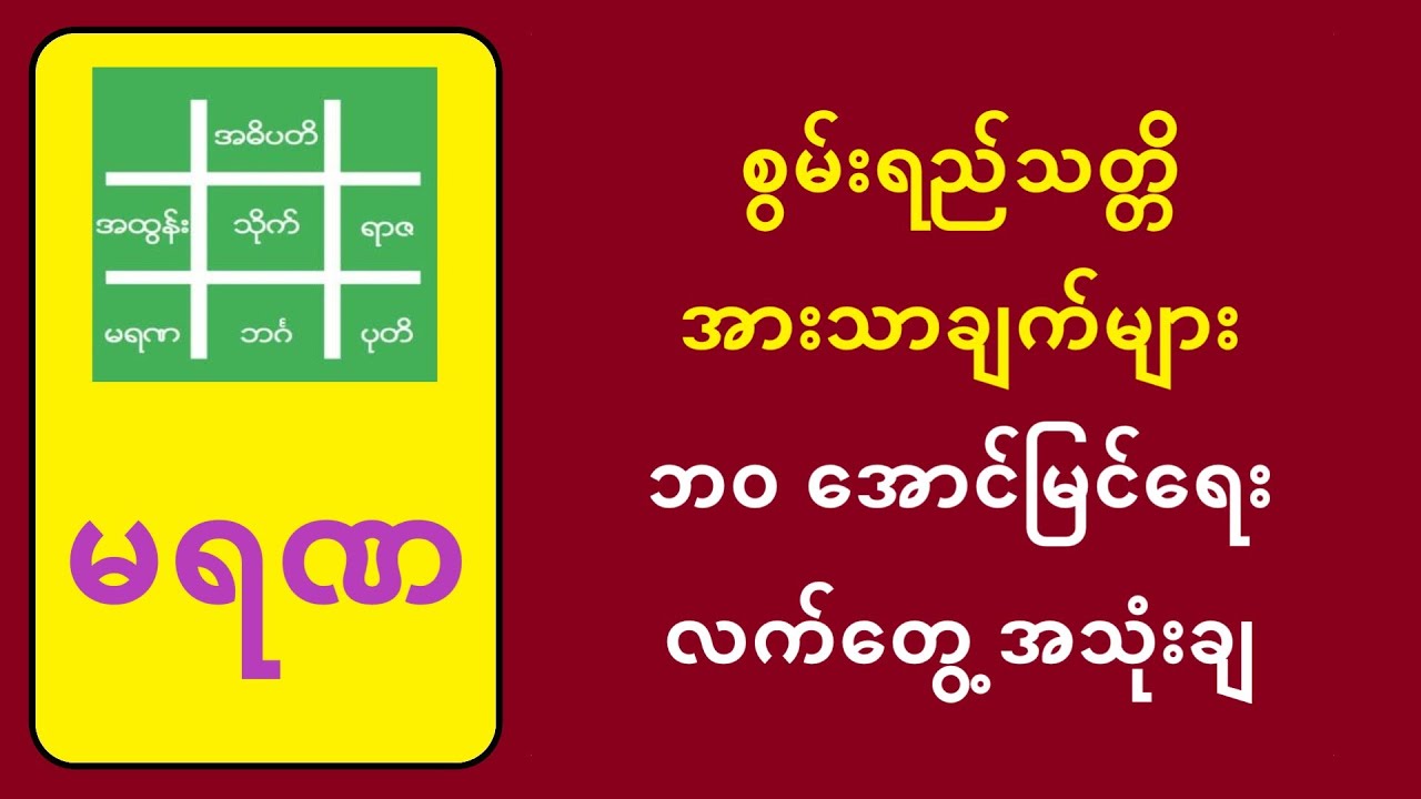 မရဏဖွား အားသာချက်များ - Mahabote Burmese Myanmar Astrology - #ဗေဒင် #ဂါထာ #ပုတီးစိပ်နည်း