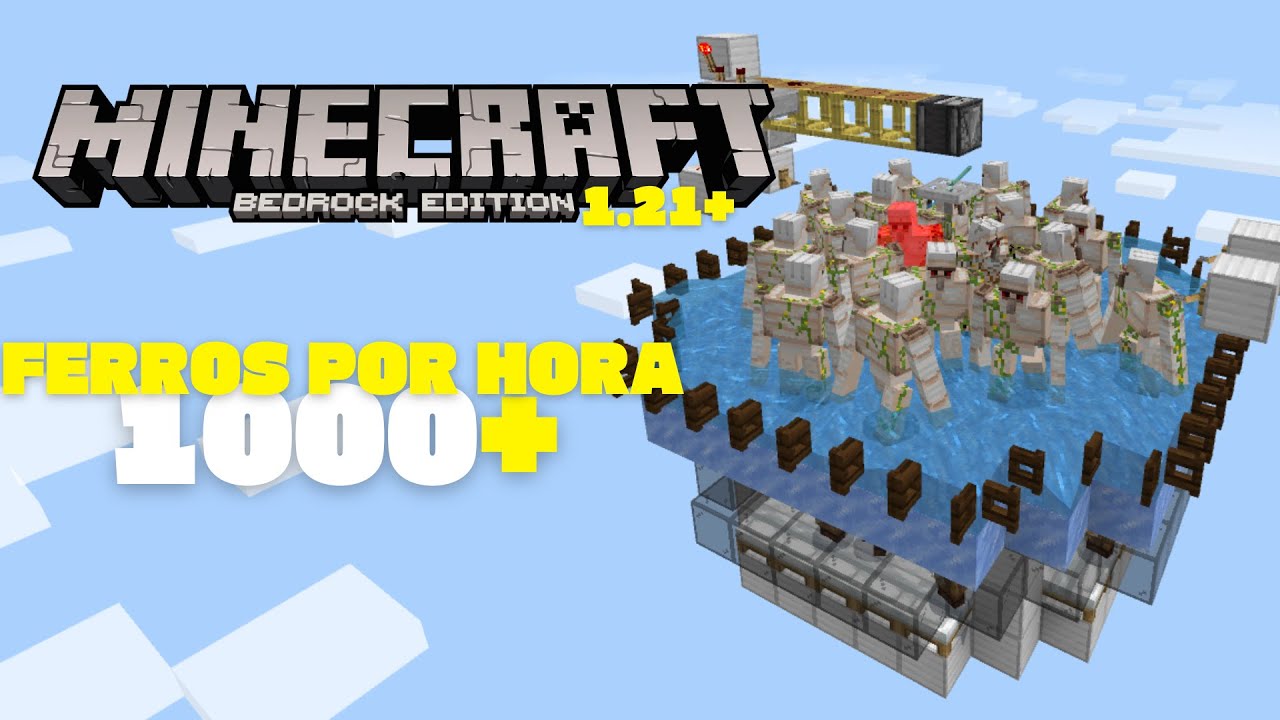 TUTORIAL | Farm de FERRO para o MInecraft Bedrock 1.21+